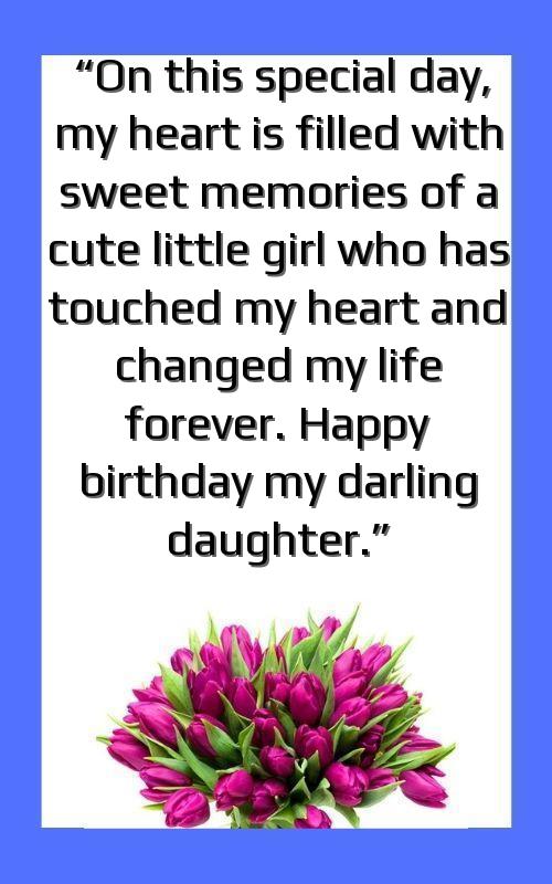 birthday to my daughter